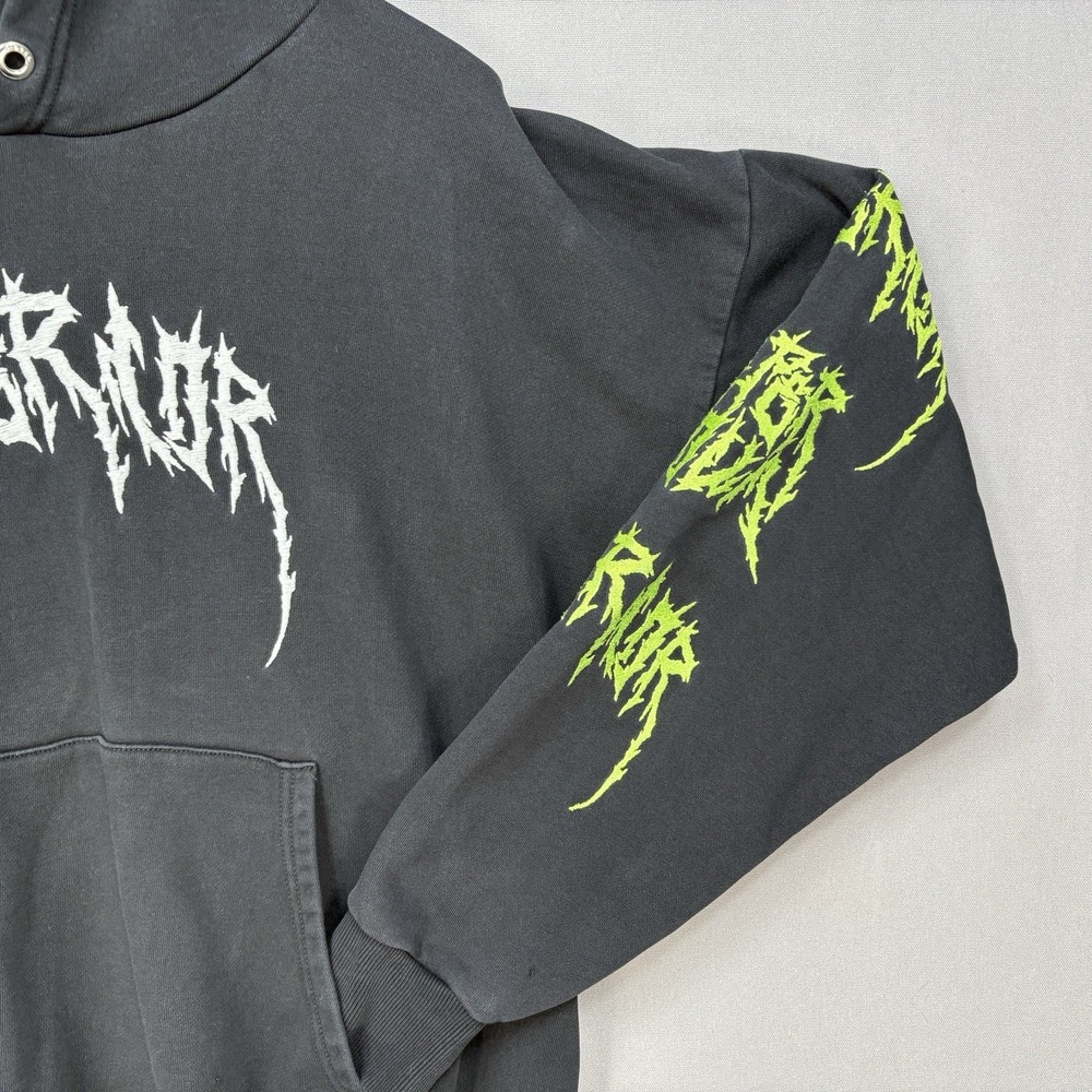 Diesel Hoodie XL S-Alby-BX3 Cotton Embroidered Sweatshirt Distressed Streetwear - Picture 3 of 16